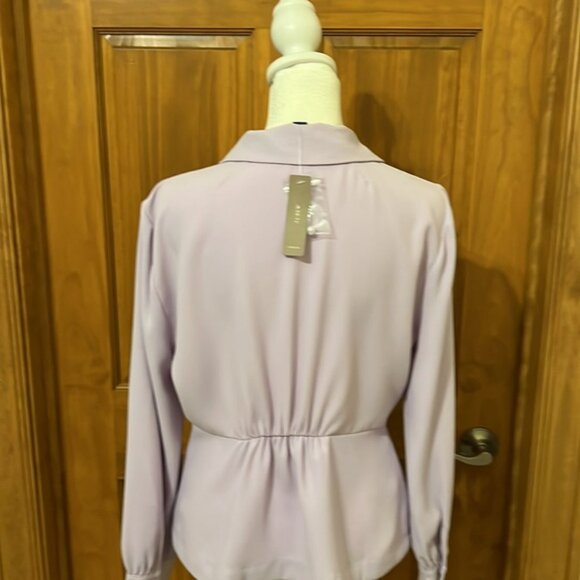 NWT J Crew Purple Wrap Top Size 6 - Picture 3 of 5